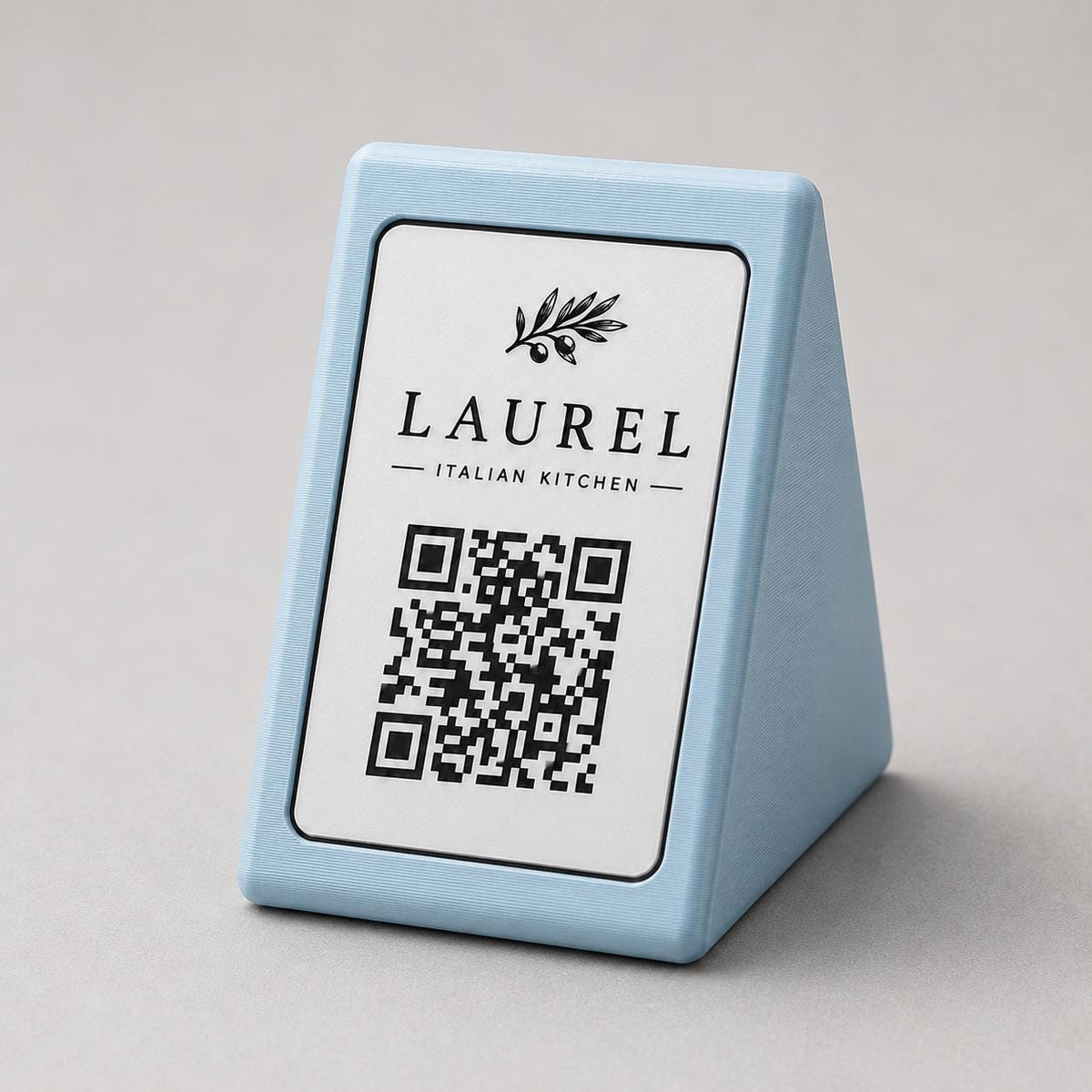 Porta Menu QR Code Personalizzato, Espositore 3D per Tavoli Ristorante e Bar, Segnatavolo con Incisione Logo, Supporto Moderno