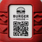Porta Menu QR Code hamburger Personalizzato, Espositore 3D per Tavoli Ristorante e Bar, Segnatavolo con Incisione Logo, Supporto Moderno