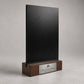 Set 10 pezzi Porta Menu Tavolo Personalizzato, Espositore 3D Legno Lavagnetta Segnatavolo Incisione Logo, Supporto Moderno Ristorante Bar