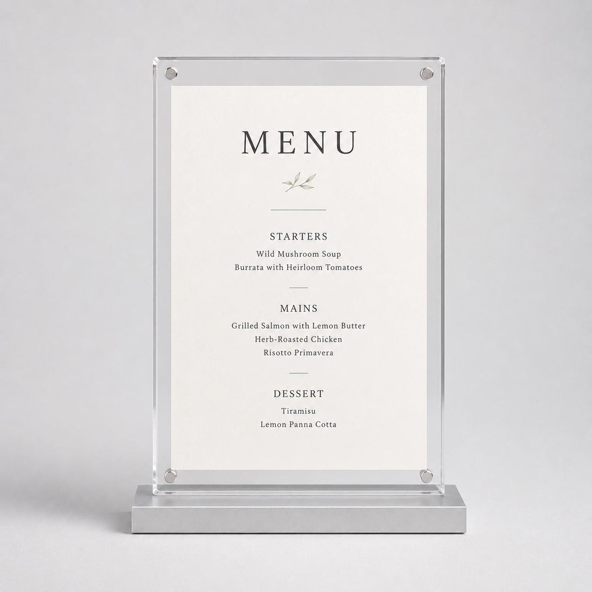Set 12 pezzi Supporto in plexiglas da banco Personalizzato , Espositore Segnatavolo Ristorante Bar espositore in legno per prezzi