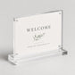 Set 12 pezzi Supporto orizzontale in plexiglas da banco Personalizzato Espositore Segnatavolo Ristorante Bar espositore in legno per prezzi