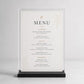Set 12 pezzi Supporto verticale in plexiglas da banco con base nera Espositore Segnatavolo Ristorante Bar espositore in plexiglas