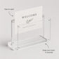 Set 12 pezzi Supporto verticale in plexiglas da banco con base nera Espositore Segnatavolo Ristorante Bar espositore in plexiglas