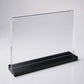 Set 12 pezzi Supporto orizzontale in plexiglas da banco con base nera Espositore Segnatavolo Ristorante Bar espositore in plexiglas