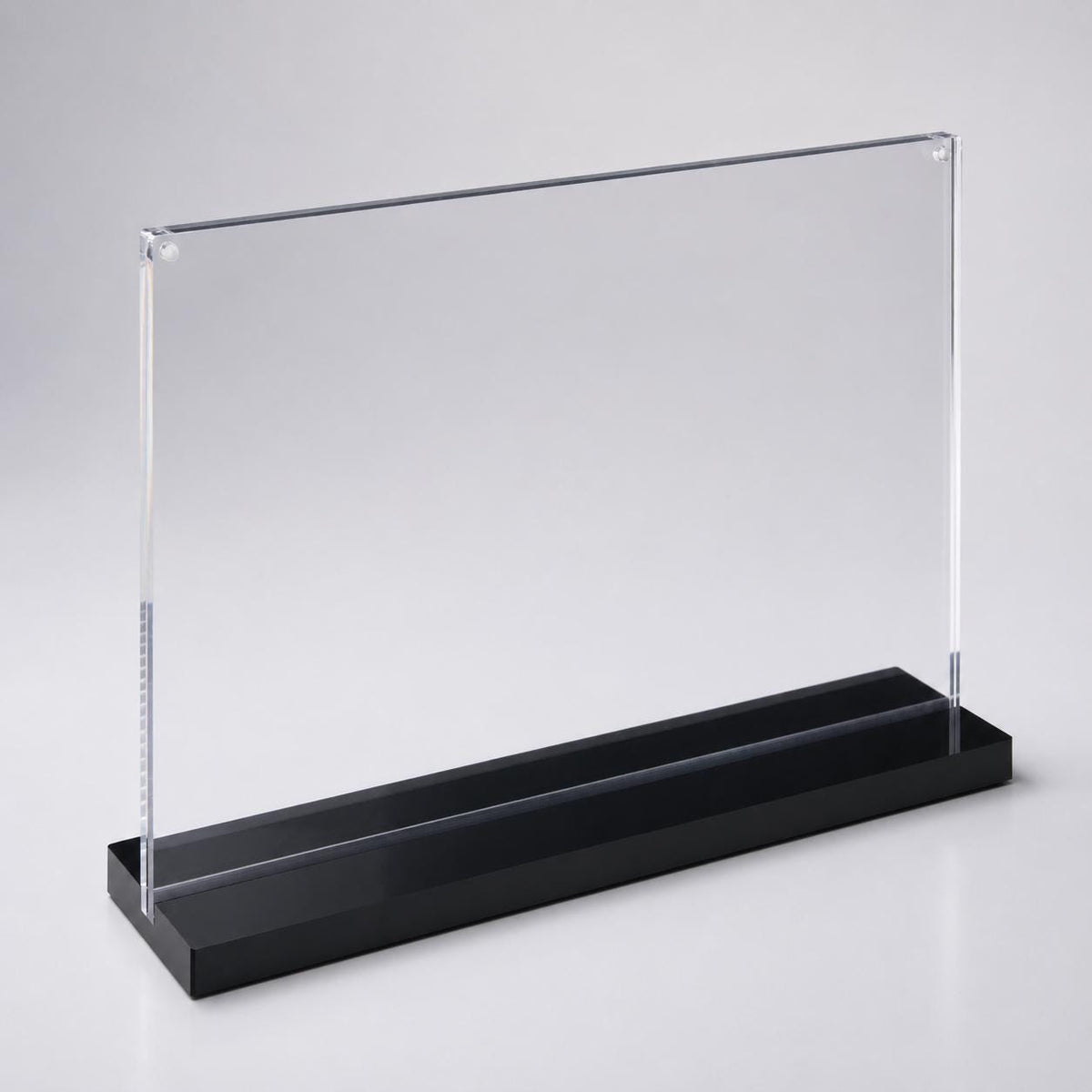 Set 12 pezzi Supporto orizzontale in plexiglas da banco con base nera Espositore Segnatavolo Ristorante Bar espositore in plexiglas