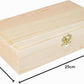 Scatola in Legno Naturale con coperchio ( 24,70 cm x 14,90 cm x 5,90 cm) – Ideale per Fai da Te, Decoupage e Organizer