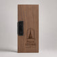 Portaconto personalizzato con incisione laser - Per Caffè, Ristoranti, Bar - 24x10 cm - Legno Di Noce Laccato - Clip Per Mantenere i fogli