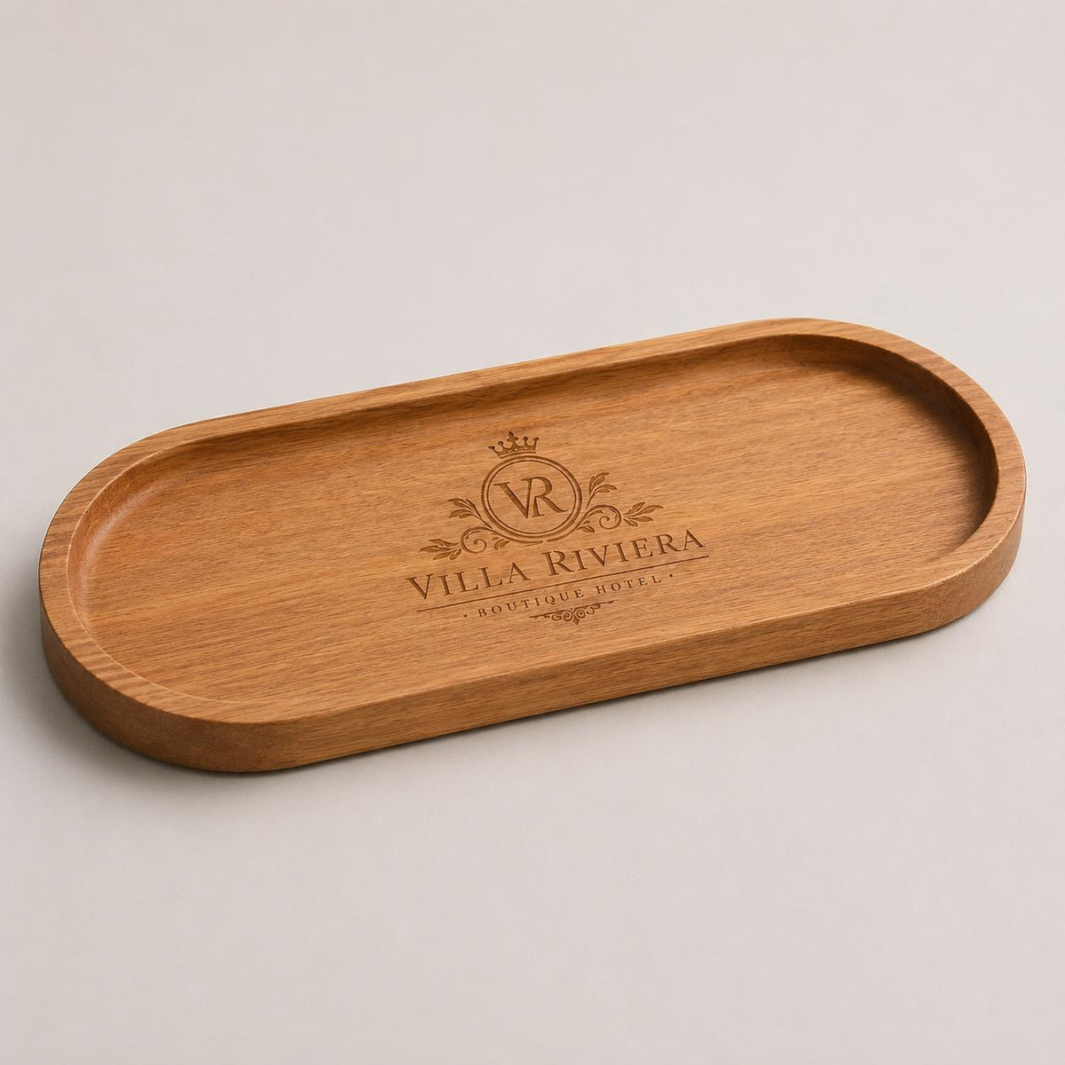 Confezione da 8 vassoi da portata in legno da 29 x 10 cm, piatti ovali in legno, piatti da portata per formaggi, dessert, snack, pane frutta