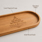 Confezione da 8 vassoi da portata in legno da 29 x 10 cm, piatti ovali in legno, piatti da portata per formaggi, dessert, snack, pane frutta