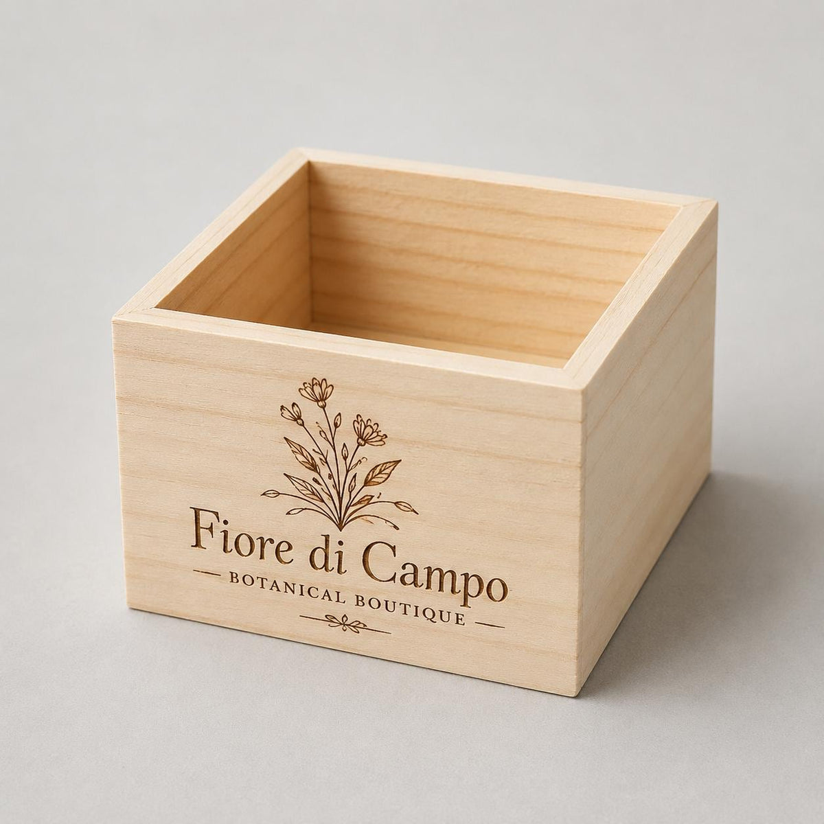 Scatole Portaoggetti Legno Grezzo, 4 Pezzi Piccole Quadrate legno, 8 x 8 x 4 cm Scatole Di Legno Senza Coperchio Organizer, Artigianato