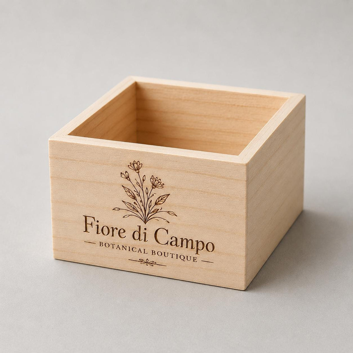 Scatole Portaoggetti Legno Grezzo, 4 Pezzi Piccole Quadrate legno, 10 x 10 x 6 cm Scatole Di Legno Senza Coperchio Organizer, Artigianato