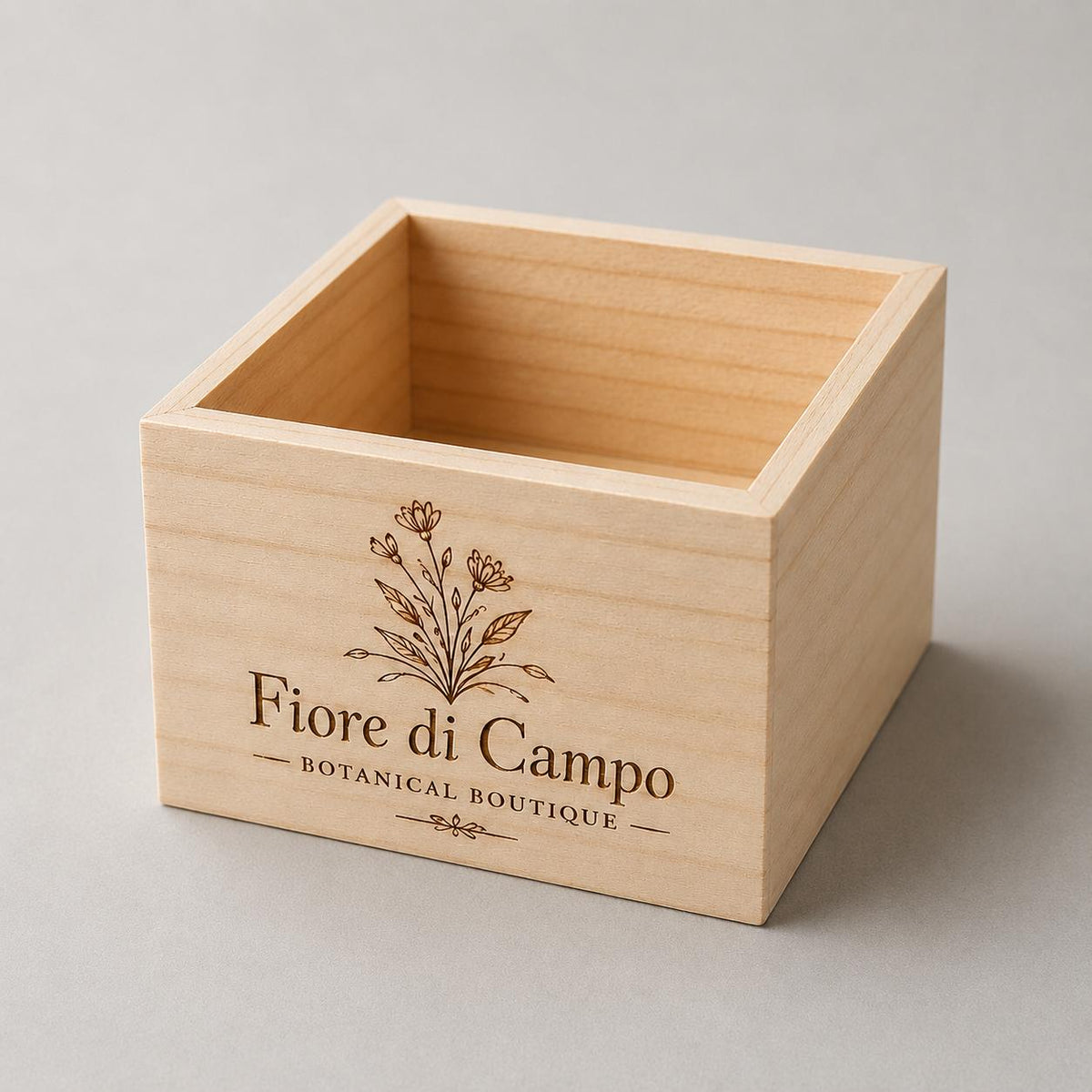 Scatole Portaoggetti Legno Grezzo, 4 Pezzi Piccole Quadrate legno, 8 x 8 x 4 cm Scatole Di Legno Senza Coperchio Organizer, Artigianato