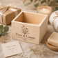 Scatole Portaoggetti Legno Grezzo, 4 Pezzi Piccole Quadrate legno, 8 x 8 x 4 cm Scatole Di Legno Senza Coperchio Organizer, Artigianato