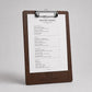 10 Pezzi Portablocco di Legno, Clipboard Menu Board, Portablocchi Appunti Porta-Pad Lavagna da Scrittura a4, Cartellina Rigida Pinza e Foro