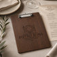 10 Pezzi Portablocco di Legno, Clipboard Menu Board, Portablocchi Appunti Porta-Pad Lavagna da Scrittura a4, Cartellina Rigida Pinza e Foro