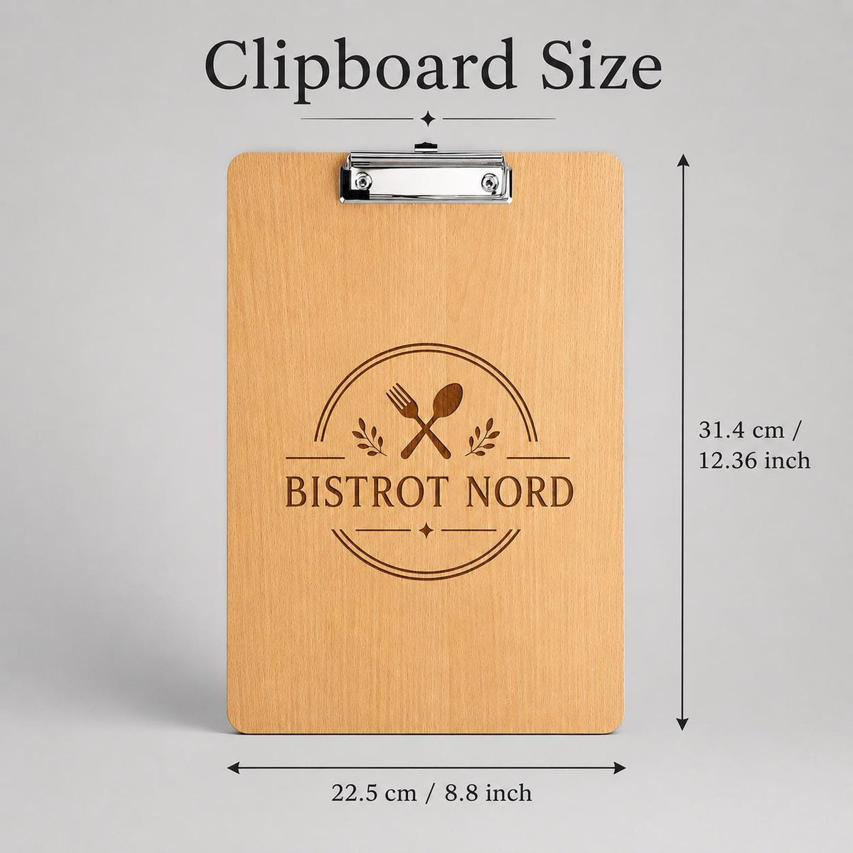 6 Pezzi Portablocco di Legno, Clipboard Menu Board, Portablocchi Appunti Porta-Pad Lavagna da Scrittura a4, Cartellina Rigida Pinza e Foro