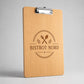 6 Pezzi Portablocco di Legno, Clipboard Menu Board, Portablocchi Appunti Porta-Pad Lavagna da Scrittura a4, Cartellina Rigida Pinza e Foro