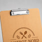 6 Pezzi Portablocco di Legno, Clipboard Menu Board, Portablocchi Appunti Porta-Pad Lavagna da Scrittura a4, Cartellina Rigida Pinza e Foro