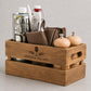 cassa in legno vintage da tavolo – 12,7 x 24,1 cm Storage box porta condimenti Organizer porta utensili e posate