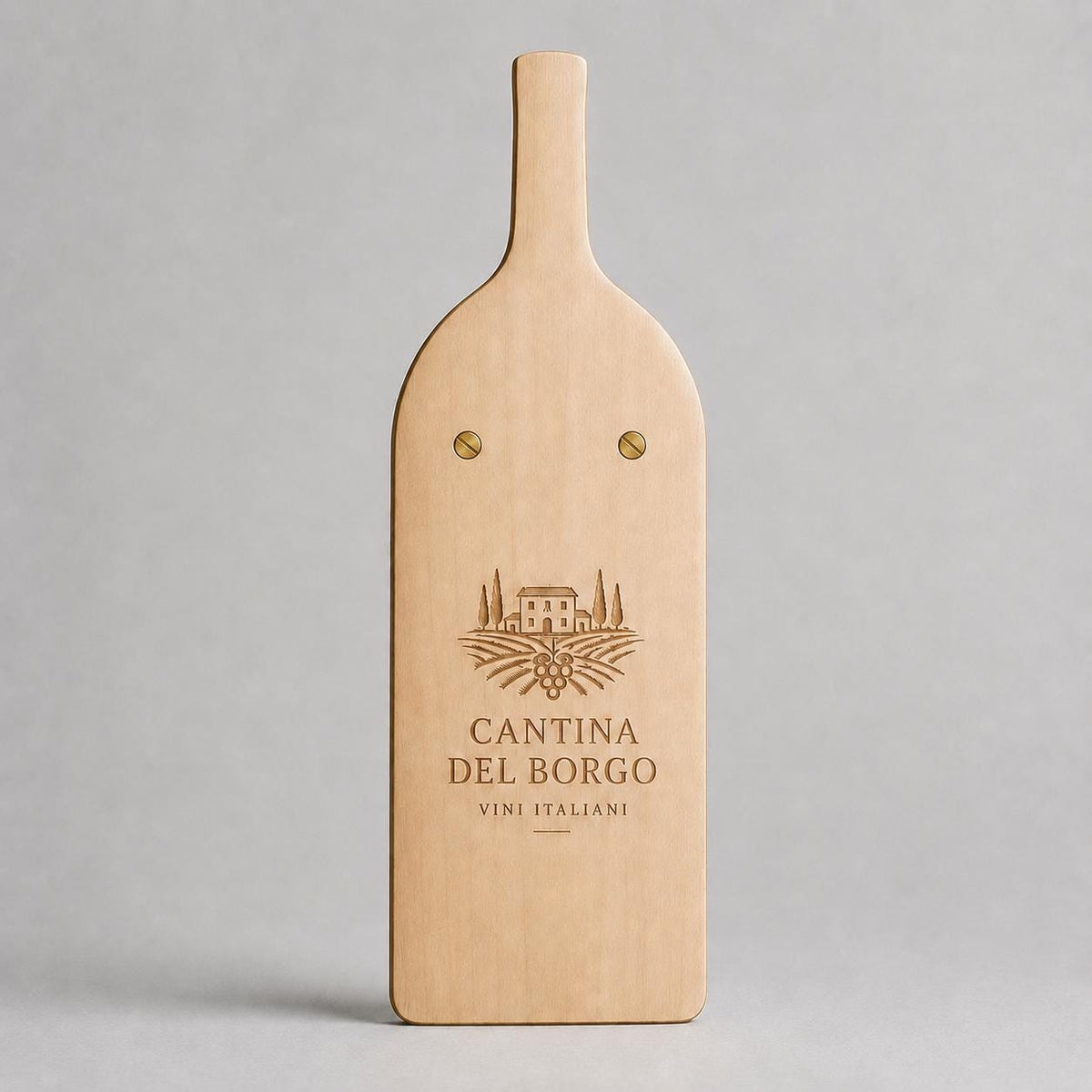 Portamenu in Legno a Forma di bottiglia Formato A4, Tavoletta per Ristorante Pizzeria e Trattoria, Clipboard Personalizzata Incisione Logo