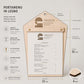 Portamenu in Legno pentagonale moderno ebano , Tavoletta per Ristorante mediterraneo, Clipboard Personalizzata Incisione Logo