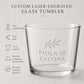Set 12 Bicchieri Bassi Personalizzati Incisione Logo, Tumbler Mini 22,5 cl per Osteria Ristorante Bar, Bicchieri dVino e Acqua Incisi Laser