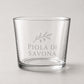 Set 12 Bicchieri Bassi Personalizzati Incisione Logo, Tumbler Mini 22,5 cl per Osteria Ristorante Bar, Bicchieri dVino e Acqua Incisi Laser