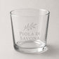 Set 12 Bicchieri Bassi Personalizzati Incisione Logo, Tumbler Mini 22,5 cl per Osteria Ristorante Bar, Bicchieri dVino e Acqua Incisi Laser