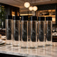 Set 12 Caraffa in vetro personalizzata con incisione laser – elegante, minimale e perfetta per ristoranti, hotel, eventi e tavole raffinate