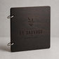 Portamenu in Legno Quadrato noce 22x22 cm Personalizzato, Cartellina a Libro con Anelli per Ristorante e Bar, Copertina Menu con Incisione