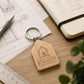 25 Pezzi Portachiavi in Legno a Forma di Casetta Personalizzato, Ciondolo Chiavi per Agenzia Immobiliare e Studio Tecnico,