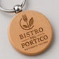 50 Pezzi Portachiavi in Legno Tondo Personalizzato con Logo, Ciondolo Chiavi Circolare per Ristorante Bistro e Bar, Portachiavi Inciso