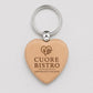 25 Pezzi Portachiavi in Legno Personalizzato Portachiavi in legno personalizzato con incisione laser – forma cuore