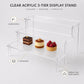 Espositore Acrilico a 3 Livelli per Personaggi Profumi Gioielli Cupcakes, 30x25x15cm, trasparente o nero