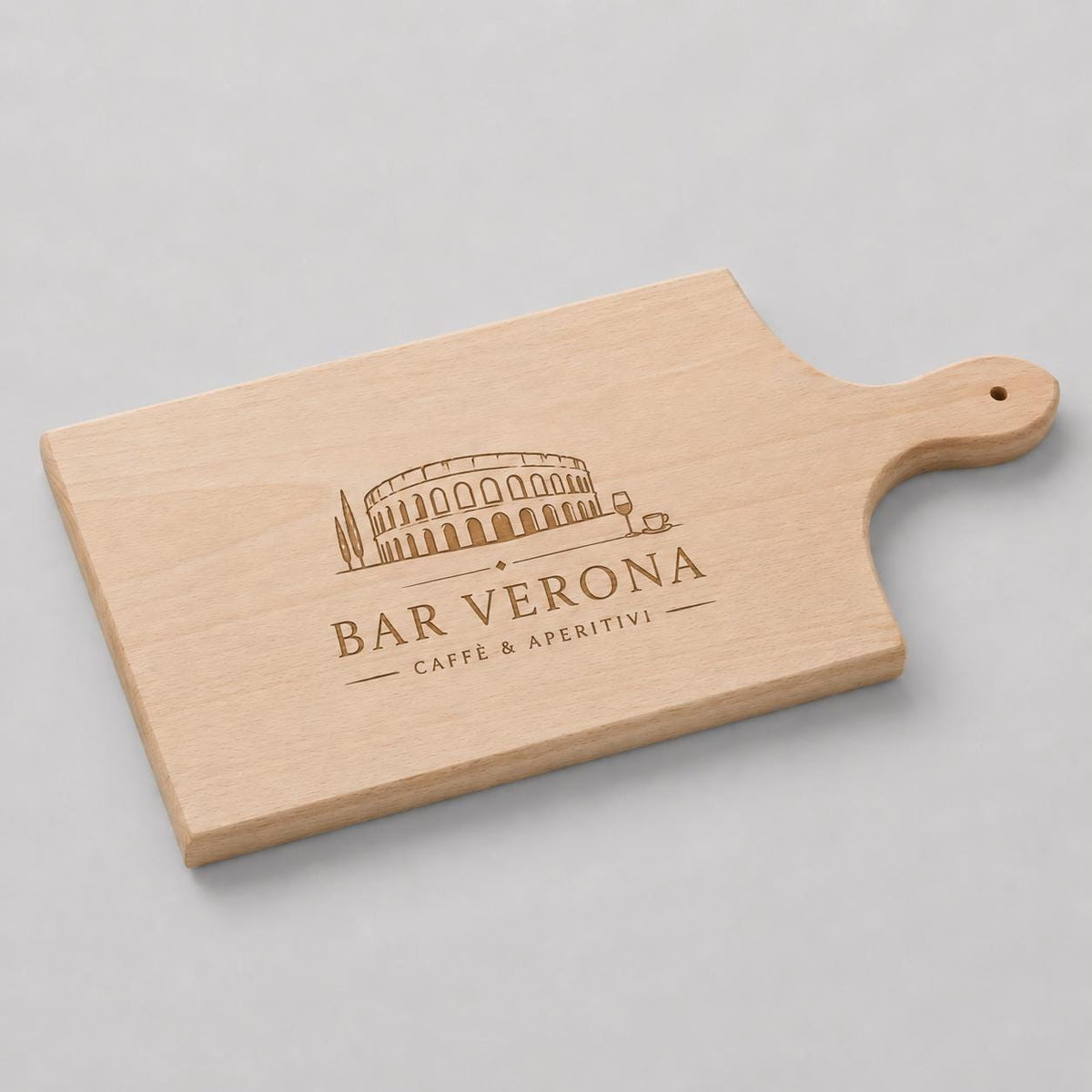 Set 10 Taglieri da Cucina con Manico, 100% Legno Faggio, Perfetto per Tagliare Servire,Dimensioni 40x20x2hcm, Alta Resistenza, Made in Italy