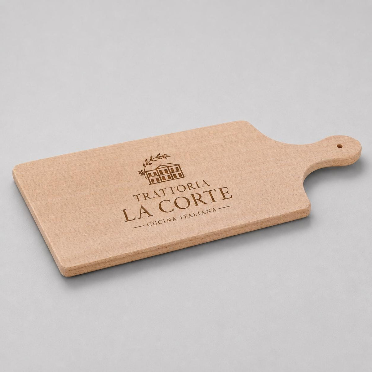Set 10 Taglieri In Legno con Manico , 35×16x2h cm, 100% Legno Faggio Tagliere Verdure, Frutta, Salame, Made in Italy, 10 Pezzi