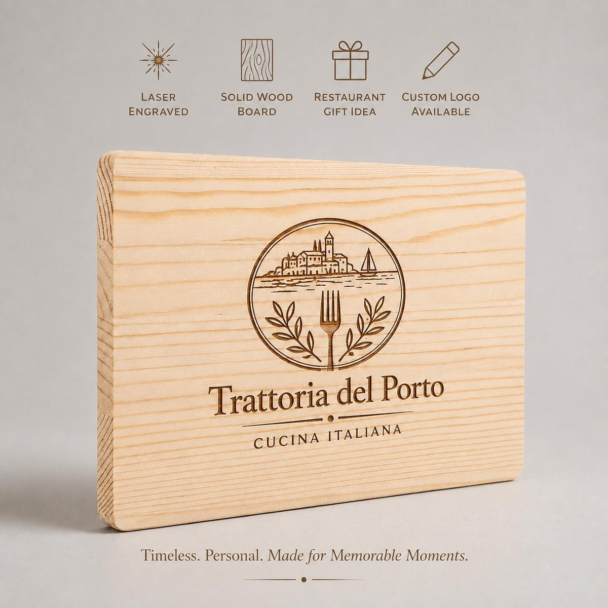 Set di 10 24 x 14 x 1 cm, Taglieri in legno di pino, Tagliere in legno grezzo, Tagliere in legno per pane, carne e verdura