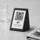 Porta Menu QR Code Personalizzato, Espositore 3D per Tavoli Ristorante e Bar, Segnatavolo con Incisione Logo, Supporto Moderno