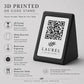 Porta Menu QR Code Personalizzato, Espositore 3D per Tavoli Ristorante e Bar, Segnatavolo con Incisione Logo, Supporto Moderno