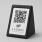 Porta Menu QR Code Personalizzato, Espositore 3D per Tavoli Ristorante e Bar, Segnatavolo con Incisione Logo, Supporto Moderno