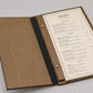 Portamenu pieghevole pioppo color ebano in legno bacchetta plexiglas specchiato A4 A5 Personalizzato | Menu Ristorante|Copertina incisa