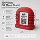 Porta Menu QR Code hamburger Personalizzato, Espositore 3D per Tavoli Ristorante e Bar, Segnatavolo con Incisione Logo, Supporto Moderno