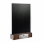 Set 10 pezzi Lavagna da banco con etichetta oro formato a4 a5 a6 Personalizzata, Espositore 3D Legno Scuro Segnatavolo Logo Ristorante Bar