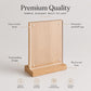 Set 10 pezzi Supporto in legno da banco Personalizzato , Espositore 3D Legno Scuro Segnatavolo Ristorante Bar espositore in legno per prezzi