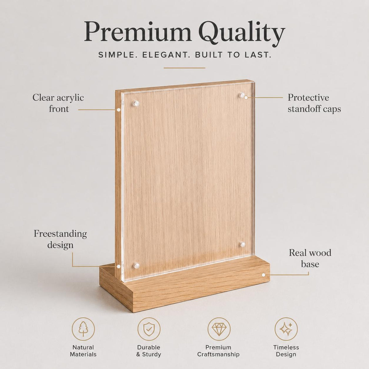 Set 10 pezzi Supporto in legno da banco Personalizzato , Espositore 3D Legno Scuro Segnatavolo Ristorante Bar espositore in legno per prezzi