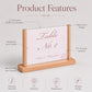 kit 12 pezzi Supporto in legno da tavolo Personalizzato , Espositore 3D Legno Segnatavolo Ristorante Bar espositore in legno per prezzi