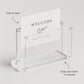 Set 12 pezzi Supporto orizzontale in plexiglas da banco Personalizzato Espositore Segnatavolo Ristorante Bar espositore in legno per prezzi