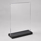 Set 12 pezzi Supporto verticale in plexiglas da banco con base nera Espositore Segnatavolo Ristorante Bar espositore in plexiglas