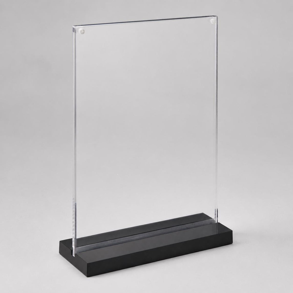 Set 12 pezzi Supporto verticale in plexiglas da banco con base nera Espositore Segnatavolo Ristorante Bar espositore in plexiglas
