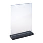 Set 12 pezzi Supporto verticale in plexiglas da banco con base nera Espositore Segnatavolo Ristorante Bar espositore in plexiglas
